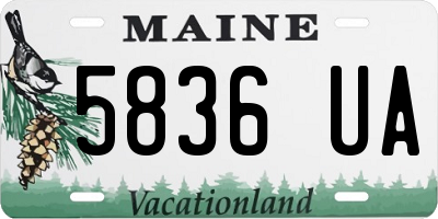 ME license plate 5836UA