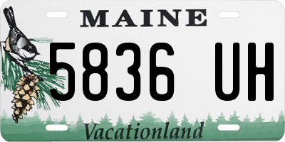 ME license plate 5836UH