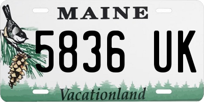 ME license plate 5836UK