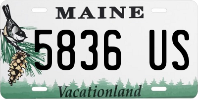 ME license plate 5836US