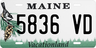 ME license plate 5836VD