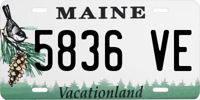 ME license plate 5836VE