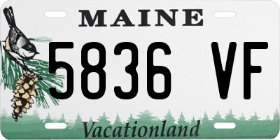 ME license plate 5836VF