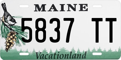 ME license plate 5837TT