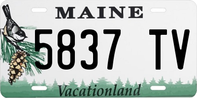 ME license plate 5837TV