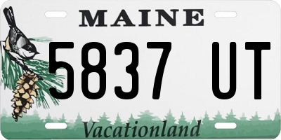 ME license plate 5837UT