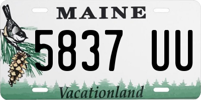 ME license plate 5837UU