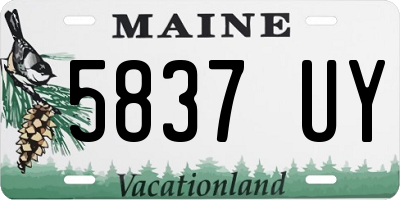 ME license plate 5837UY