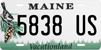 ME license plate 5838US