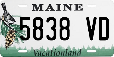 ME license plate 5838VD