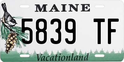 ME license plate 5839TF