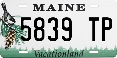 ME license plate 5839TP