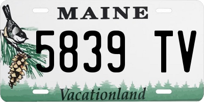 ME license plate 5839TV