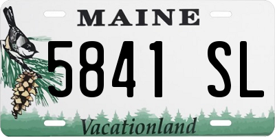 ME license plate 5841SL