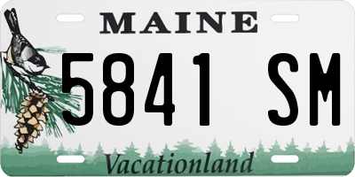 ME license plate 5841SM