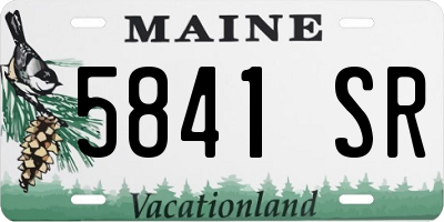 ME license plate 5841SR