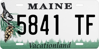 ME license plate 5841TF