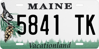 ME license plate 5841TK