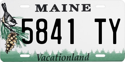 ME license plate 5841TY