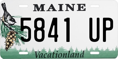 ME license plate 5841UP