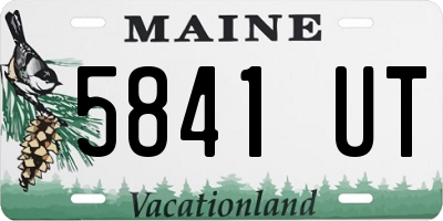 ME license plate 5841UT