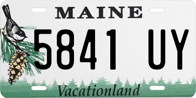 ME license plate 5841UY