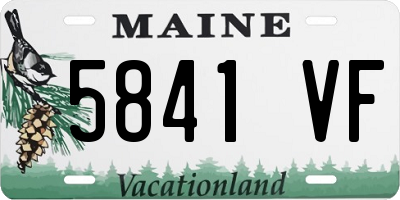 ME license plate 5841VF