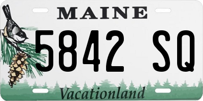 ME license plate 5842SQ