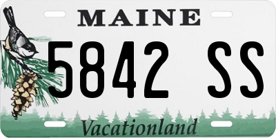 ME license plate 5842SS