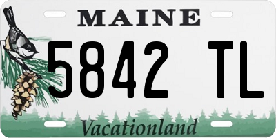 ME license plate 5842TL