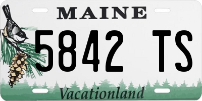 ME license plate 5842TS