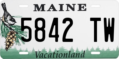 ME license plate 5842TW