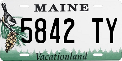 ME license plate 5842TY