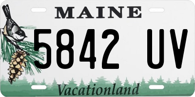 ME license plate 5842UV