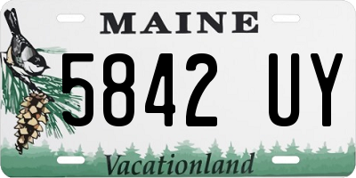 ME license plate 5842UY