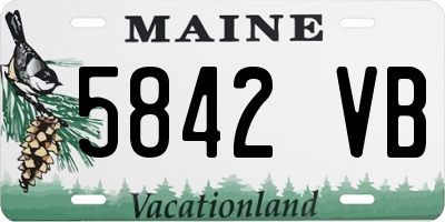 ME license plate 5842VB
