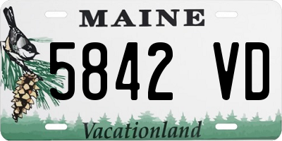 ME license plate 5842VD