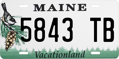 ME license plate 5843TB