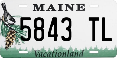 ME license plate 5843TL