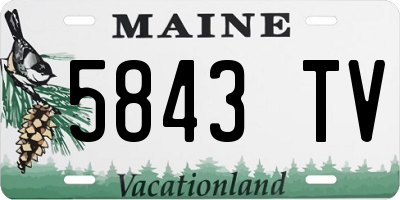 ME license plate 5843TV