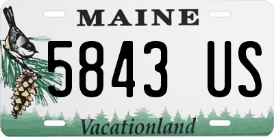 ME license plate 5843US