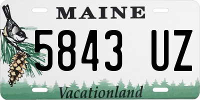 ME license plate 5843UZ