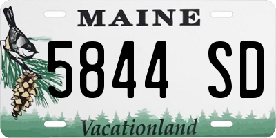 ME license plate 5844SD