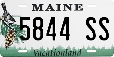 ME license plate 5844SS