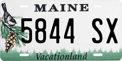 ME license plate 5844SX