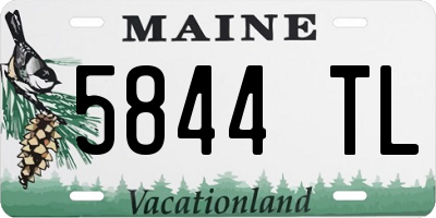 ME license plate 5844TL
