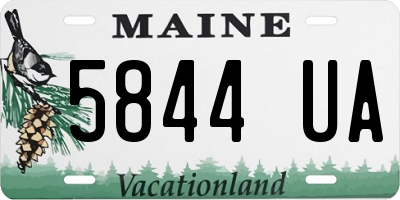 ME license plate 5844UA