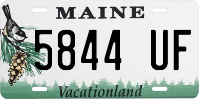 ME license plate 5844UF