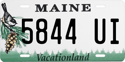 ME license plate 5844UI