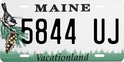 ME license plate 5844UJ